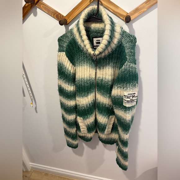 G-Star Other - G STAR RAW- 100% WOOL - MENS ZIP UP SWEATER